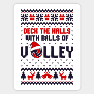 Ugly Christmas Sweater Volleyball Sticker